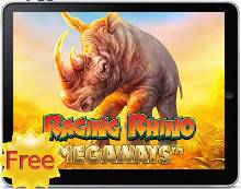 Raging Rhino Megaways free mobile slot