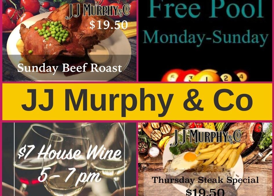 JJ Murphy’s Wellington – Bar, Menu and Pokies Gaming Lounge