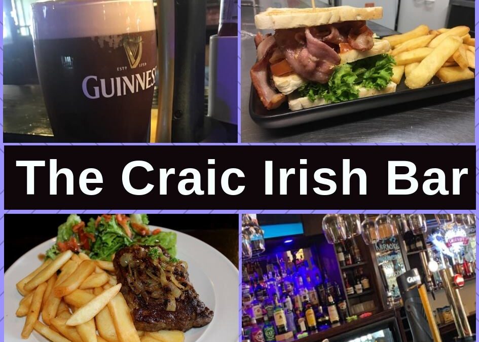 Craic Irish Bar Christchurch, Restaurant Menu & Pokies Gaming Lounge